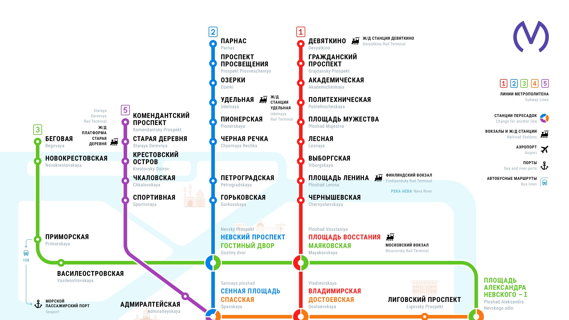 санкт петербург по станциям метро